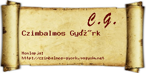 Czimbalmos Györk névjegykártya